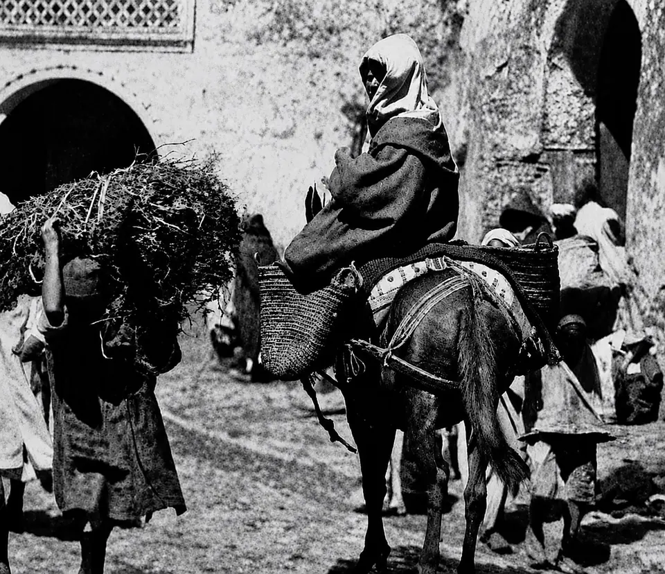 Historical everyday scene in the Rif